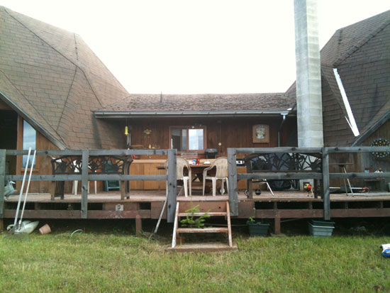 Back porc on North side of house, Wilkenson homstead.