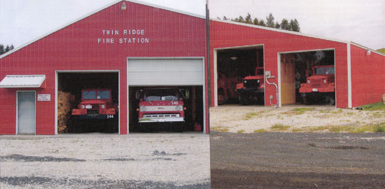 Twin Ridge Fire Station front view.